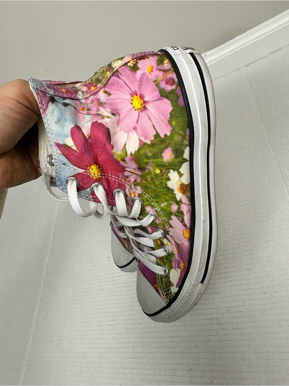 Converse All-Star Chuck Taylors Floral Sz Men 8.0 Women 10 High Top Shoe 150186F - Picture 9 of 14